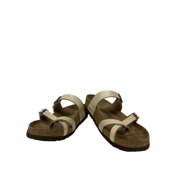 Birkenstock Women's Mayari Sandals White Leather Adjustable Outdoor EU 41 US 10 - Picture 2 of 8